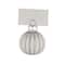 Glitter Striped White Glass Christmas Ornament with Place Card Holders, 6 ct.